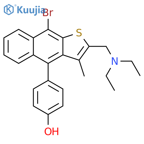Phenol,4-[9-bromo-2-[(diethylamino)methyl]-3-methylnaphtho[2,3-b]thien-4-yl]- structure