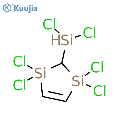 1,3-Disilacyclopent-4-ene, 1,1,3,3-tetrachloro-2-(dichlorosilyl)- structure