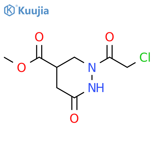 4-Pyridazinecarboxylicacid, 2-(2-chloroacetyl)hexahydro-6-oxo-, methyl ester structure