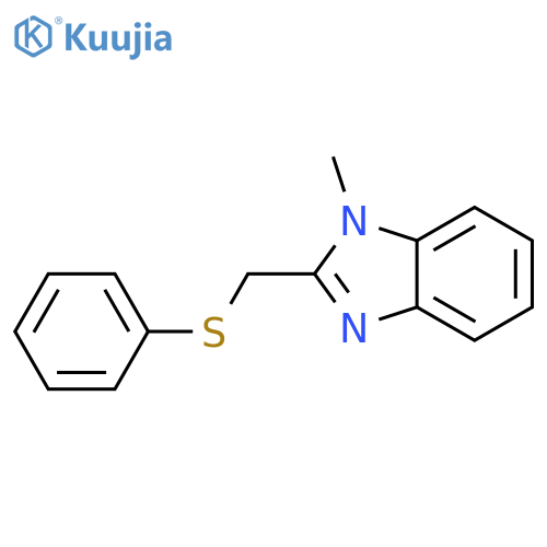 1-methyl-2-(phenylsulfanyl)methyl-1H-1,3-benzodiazole structure