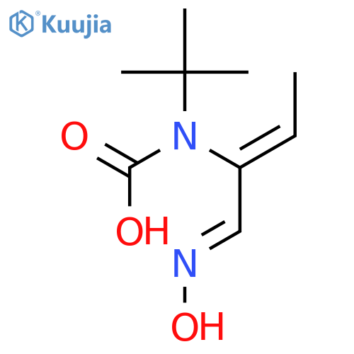 Carbamic acid,[(1Z)-1-[(hydroxyimino)methyl]-1-propenyl]-, 1,1-dimethylethyl ester (9CI) structure