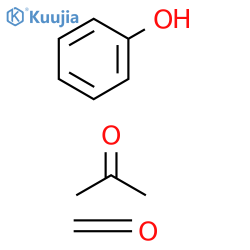 Formaldehyde,polymerwithphenoland2-propanone structure