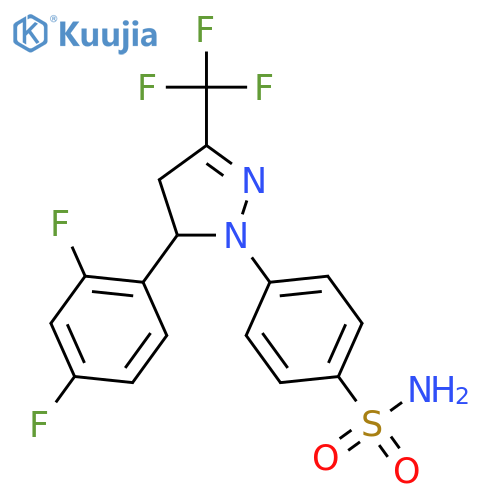 Benzenesulfonamide,4-[(5R)-5-(2,4-difluorophenyl)-4,5-dihydro-3-(trifluoromethyl)-1H-pyrazol-1-yl]- structure