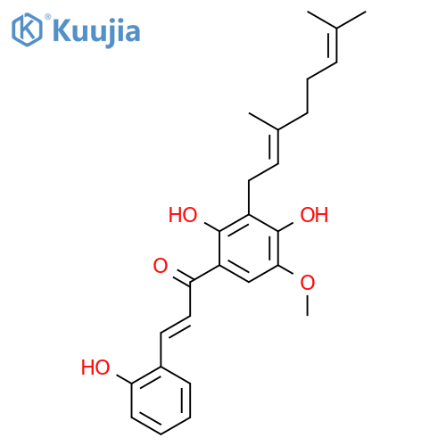 Chalcone, 3'-(3,7-dimethyl-2,6-octadienyl)-2,2',4'-trihydroxy-5'-methoxy- structure