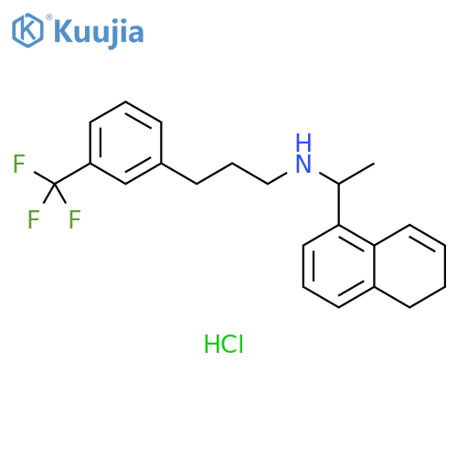 N-(1-(5,6-Dihydronaphthalen-1-yl)ethyl)-3-(3-(trifluoromethyl)phenyl)propan-1-amine hydrochloride structure
