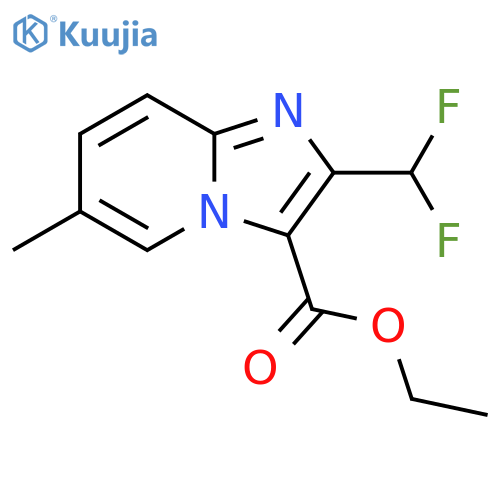 Ethyl 2-(difluoromethyl)-6-methylimidazo[1,2-a]pyridine-3-carboxylate structure
