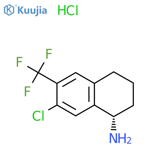 (S)-7-Chloro-6-(trifluoromethyl)-1,2,3,4-tetrahydronaphthalen-1-amine hydrochloride structure