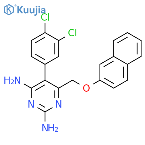 2,4-Pyrimidinediamine,5-(3,4-dichlorophenyl)-6-[(2-naphthalenyloxy)methyl]- structure