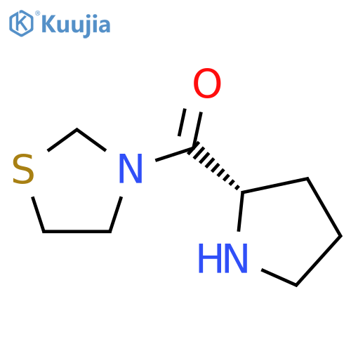 Thiazolidine, 3-[(2S)-2-pyrrolidinylcarbonyl]- structure