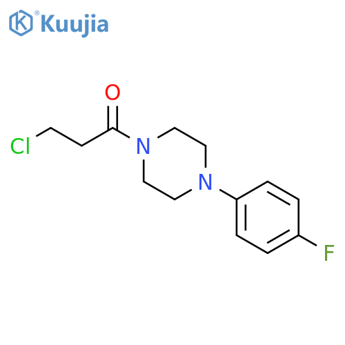3-chloro-1-4-(4-fluorophenyl)piperazin-1-ylpropan-1-one structure