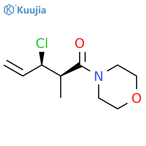 Morpholine, 4-[(2R,3R)-3-chloro-2-methyl-1-oxo-4-pentenyl]-, rel- structure
