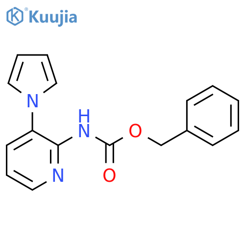 Carbamic acid, [3-(1H-pyrrol-1-yl)-2-pyridinyl]-, phenylmethyl ester (9CI) structure
