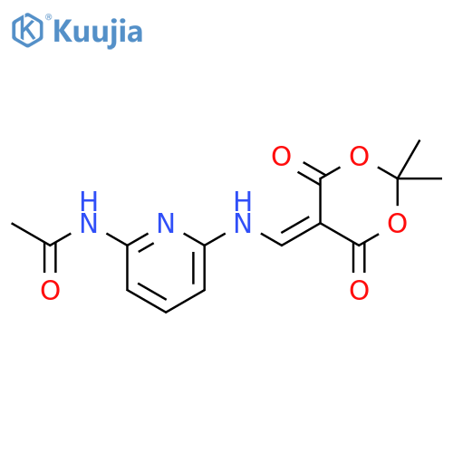 Acetamide, N-[6-[[(2,2-dimethyl-4,6-dioxo-1,3-dioxan-5-ylidene)methyl]amino]-2-pyridinyl]- structure