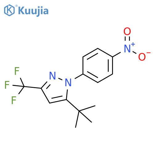 1H-Pyrazole, 5-(1,1-dimethylethyl)-1-(4-nitrophenyl)-3-(trifluoromethyl)- structure