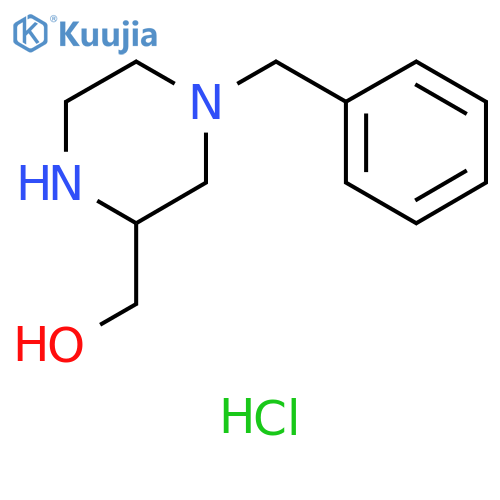 2-Piperazinemethanol, 4-(phenylmethyl)-, hydrochloride (1:2) structure