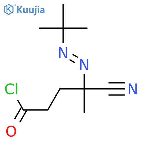 Pentanoyl chloride, 4-cyano-4-[(1,1-dimethylethyl)azo]- structure