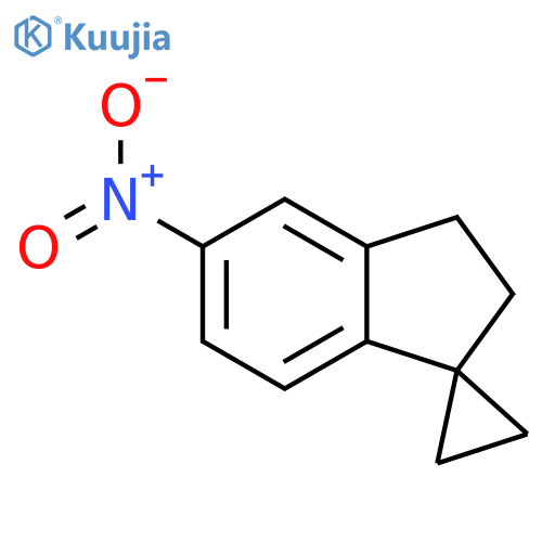 Spiro[cyclopropane-1,1'-[1H]indene], 2',3'-dihydro-5'-nitro- structure