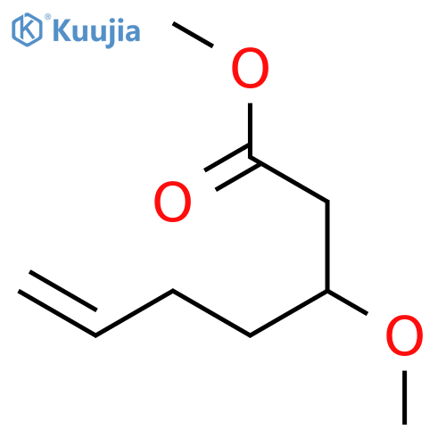 6-Heptenoic acid, 3-methoxy-, methyl ester structure