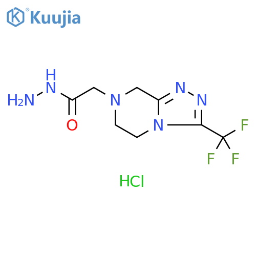 2-(3-(Trifluoromethyl)-5,6-dihydro-1,2,4triazolo4,3-apyrazin-7(8H)-yl)acetohydrazide Hydrochloride structure