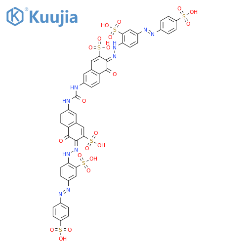 2-Naphthalenesulfonicacid,7,7'-(carbonyldiimino)bis[4-hydroxy-3-[2-[2-sulfo-4-[2-(4-sulfophenyl)diazenyl]phenyl]diazenyl]- structure