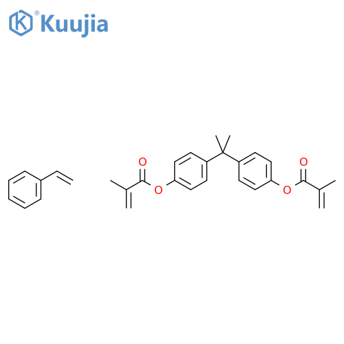 2-Propenoic acid, 2-methyl-, 1,1'-[(1-methylethylidene)di-4,1-phenylene] ester, polymer with ethenylbenzene structure
