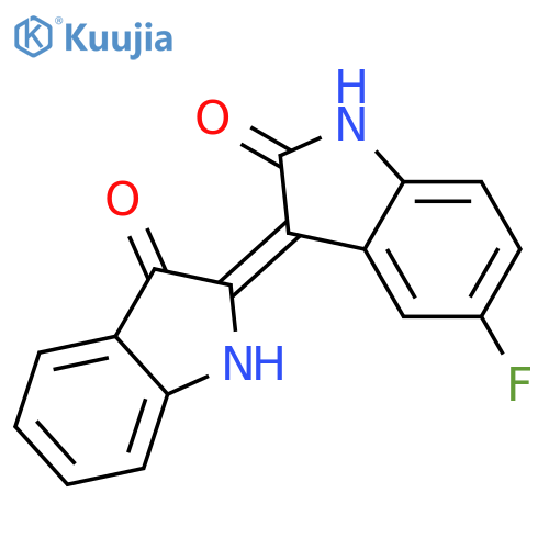 2H-Indol-2-one,3-(1,3-dihydro-3-oxo-2H-indol-2-ylidene)-5-fluoro-1,3-dihydro- structure