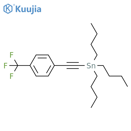 Stannane, tributyl[2-[4-(trifluoromethyl)phenyl]ethynyl]- structure