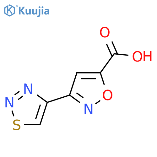 3-(1,2,3-thiadiazol-4-yl)-1,2-oxazole-5-carboxylic acid structure