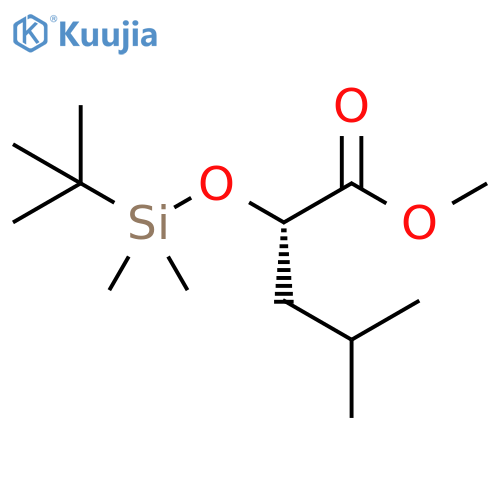 Pentanoic acid, 2-[[(1,1-dimethylethyl)dimethylsilyl]oxy]-4-methyl-, methyl ester, (2S)- structure
