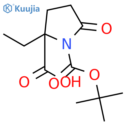 1-Boc-DL-Pyroglutamic acid ethyl ester structure