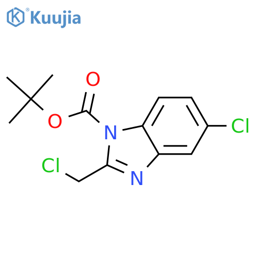 tert-Butyl 5-chloro-2-(chloromethyl)-1H-benzo[d]imidazole-1-carboxylate structure