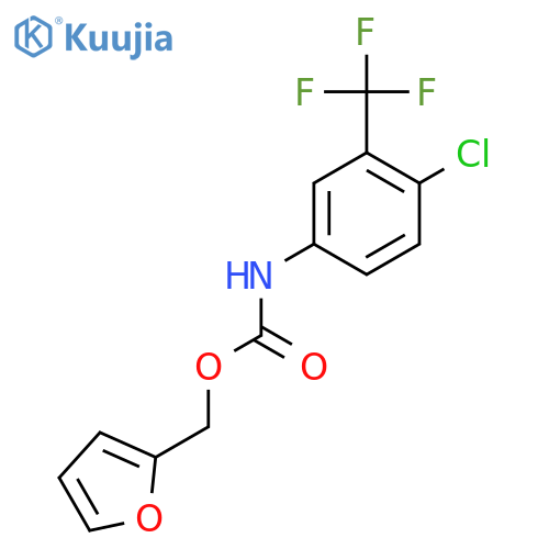 Carbanilic acid,4-chloro-3-(trifluoromethyl)-, furfuryl ester (8CI) structure