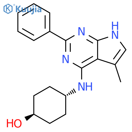 Cyclohexanol,4-[(5-methyl-2-phenyl-1H-pyrrolo[2,3-d]pyrimidin-4-yl)amino]-, trans- structure