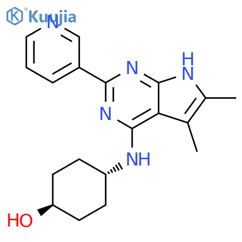 Cyclohexanol,4-[[5,6-dimethyl-2-(3-pyridinyl)-1H-pyrrolo[2,3-d]pyrimidin-4-yl]amino]-,trans- structure