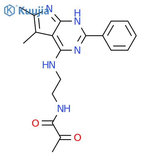 Propanamide,N-[2-[(5,6-dimethyl-2-phenyl-1H-pyrrolo[2,3-d]pyrimidin-4-yl)amino]ethyl]-2-oxo- structure