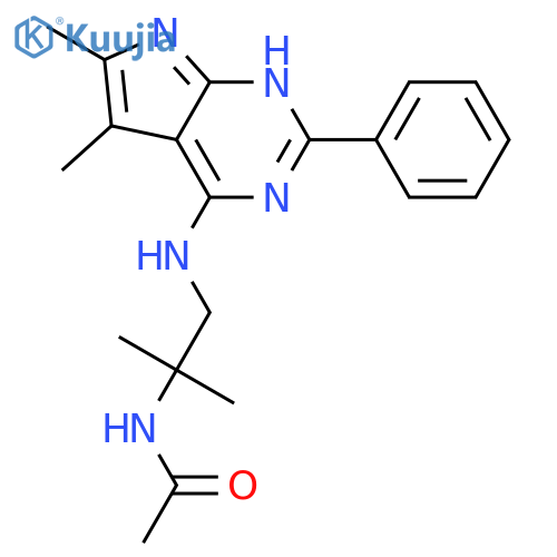 Acetamide,N-[2-[(5,6-dimethyl-2-phenyl-1H-pyrrolo[2,3-d]pyrimidin-4-yl)amino]-1,1-dimethylethyl]- structure