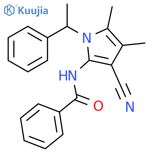 Benzamide, N-[3-cyano-4,5-dimethyl-1-(1-phenylethyl)-1H-pyrrol-2-yl]- structure