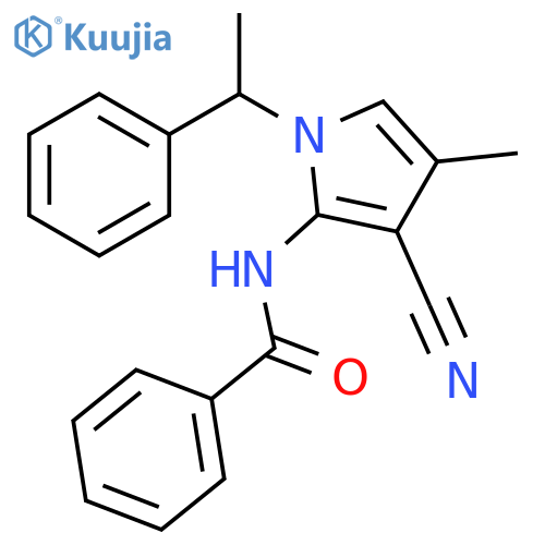 Benzamide, N-[3-cyano-4-methyl-1-(1-phenylethyl)-1H-pyrrol-2-yl]- structure