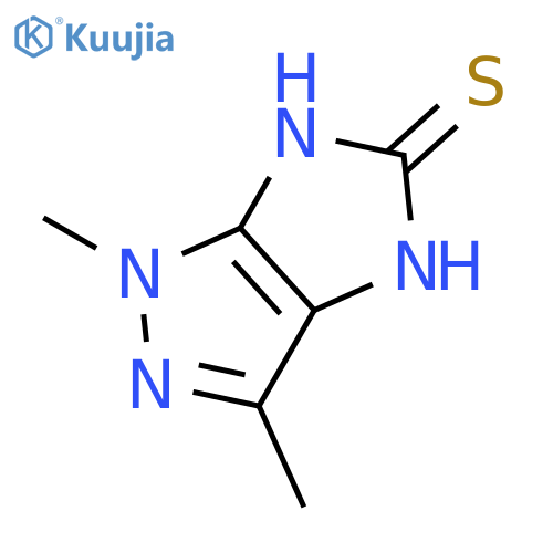 Imidazo[4,5-c]pyrazole-5(1H)-thione,4,6-dihydro-1,3-dimethyl- structure