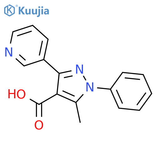 1H-PYRAZOLE-4-CARBOXYLIC ACID, 5-METHYL-1-PHENYL-3-(3-PYRIDINYL)- structure
