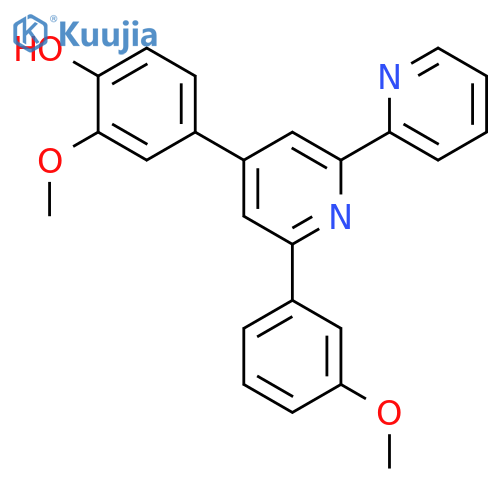 Phenol, 2-methoxy-4-[6-(3-methoxyphenyl)[2,2'-bipyridin]-4-yl]- structure