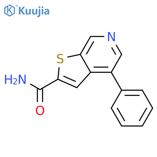 Thieno[2,3-c]pyridine-2-carboxamide, 4-phenyl- structure