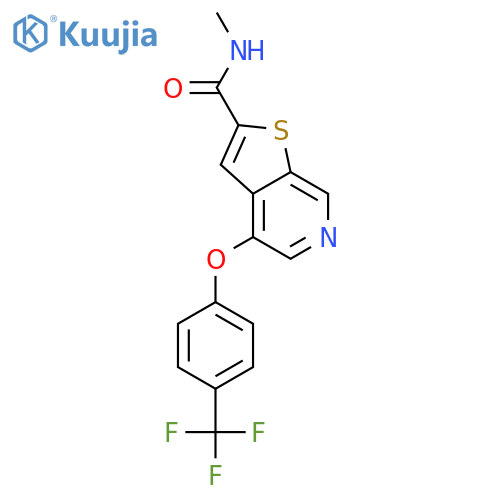 N-Methyl-4-[4-(trifluoromethyl)phenoxy]thieno[2,3-c]pyridine-2-carboxamide structure
