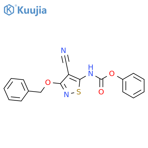 Carbamic acid, [4-cyano-3-(phenylmethoxy)-5-isothiazolyl]-, phenyl ester (9CI) structure
