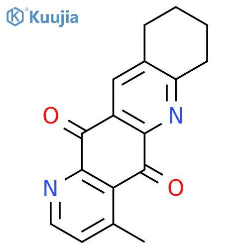 Pyrido[2,3-b]acridine-5,12-dione, 7,8,9,10-tetrahydro-4-methyl- structure