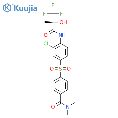 4-3-Chloro-4-(2R)-3,3,3-trifluoro-2-hydroxy-2-methyl-1-oxopropylaminophenylsulfonyl-N,N-dimethylbenzamide structure