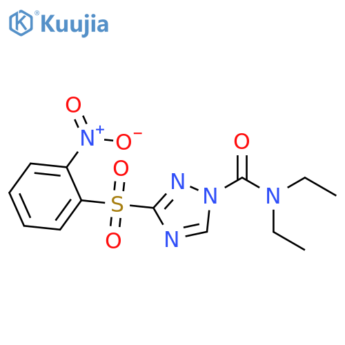 1H-1,2,4-Triazole-1-carboxamide, N,N-diethyl-3-[(2-nitrophenyl)sulfonyl]- structure