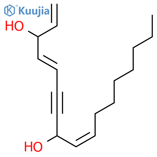 1,4,9-Heptadecatrien-6-yne-3,8-diol, (4E,9Z)-(+)- structure