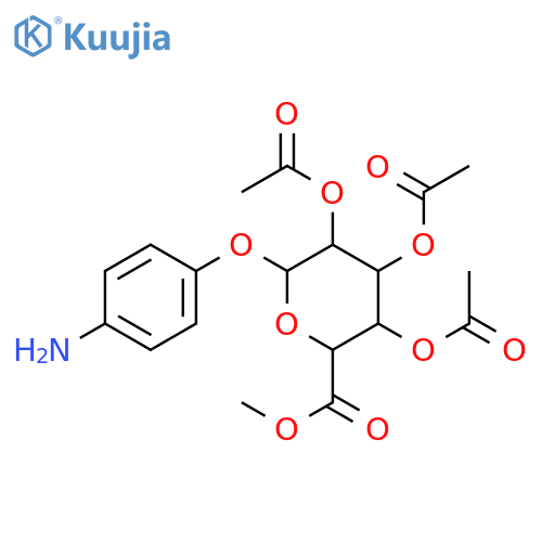 4-Aminophenyl 2,3,4-Tri-O-acetyl-b-D-glucuronide Methyl Ester structure