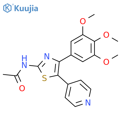 Acetamide, N-[5-(4-pyridinyl)-4-(3,4,5-trimethoxyphenyl)-2-thiazolyl]- structure